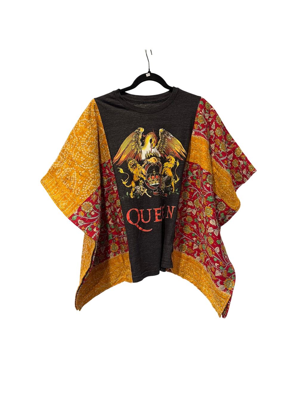 Queen Upcycled Kantha Tunic Top Shirt OS Handmade Bohemian Hippie